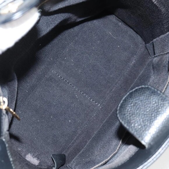 CHANEL Matelasse COCO Mark Chain Tote Bag Caviar Skin Black - Picture 10 of 16